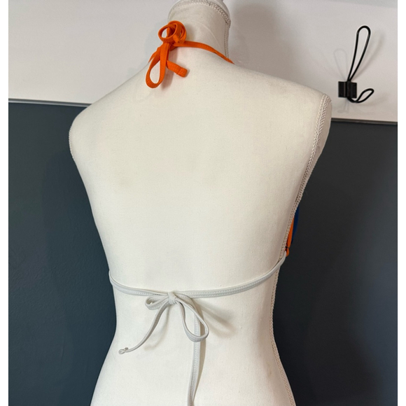 Women's G-III Sports Bikini Top L Blue Orange - Picture 2 of 3